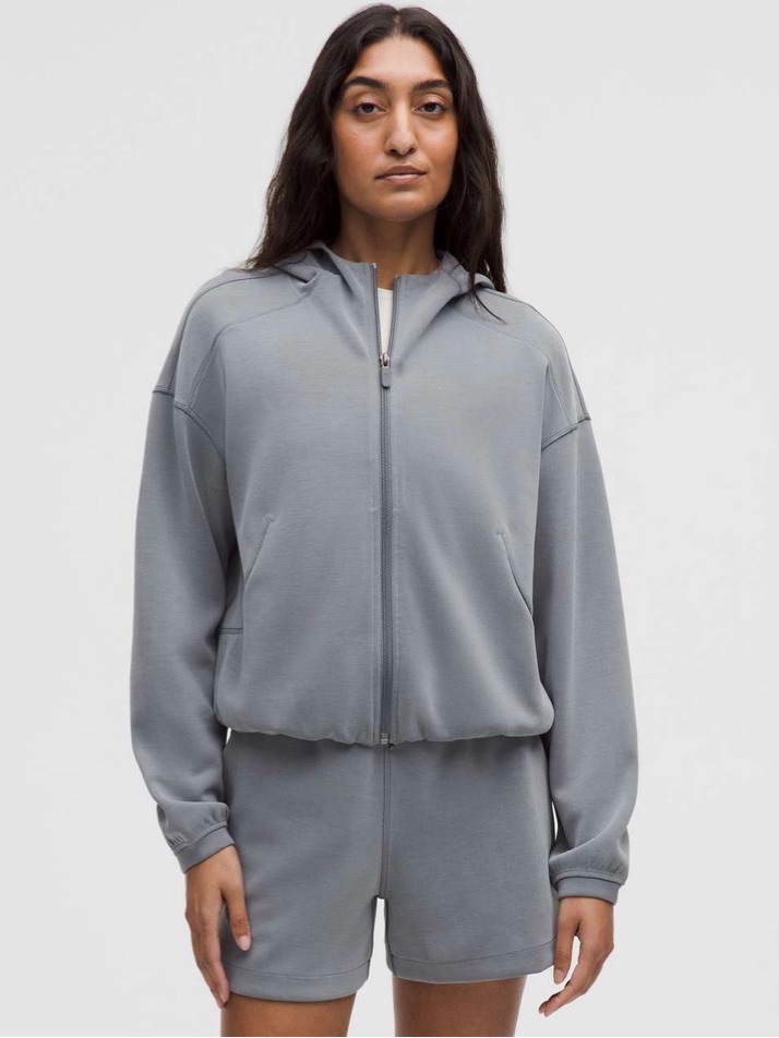 Lululemon Softstreme Full-Zip Hoodie Solar Grey Size 12